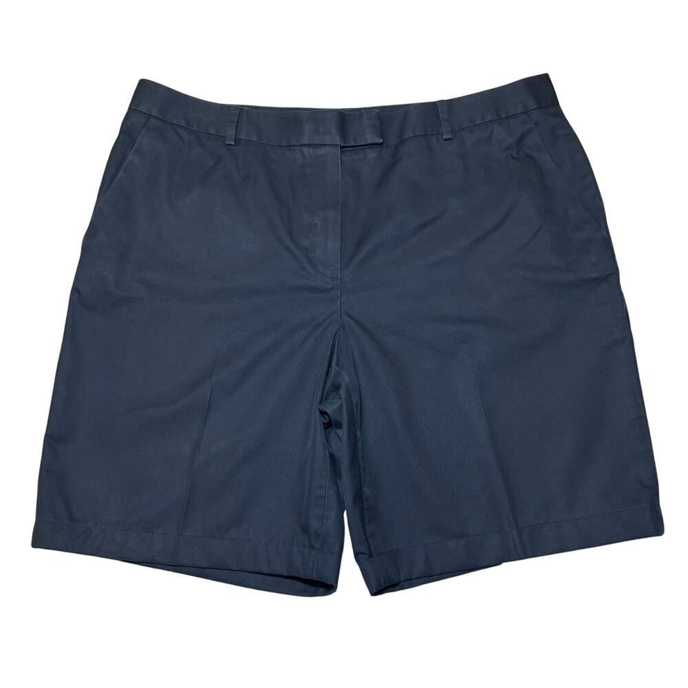 Brooks Brothers “346” Women’s Size 14 Blue Oxford Flat Front Chino Shorts